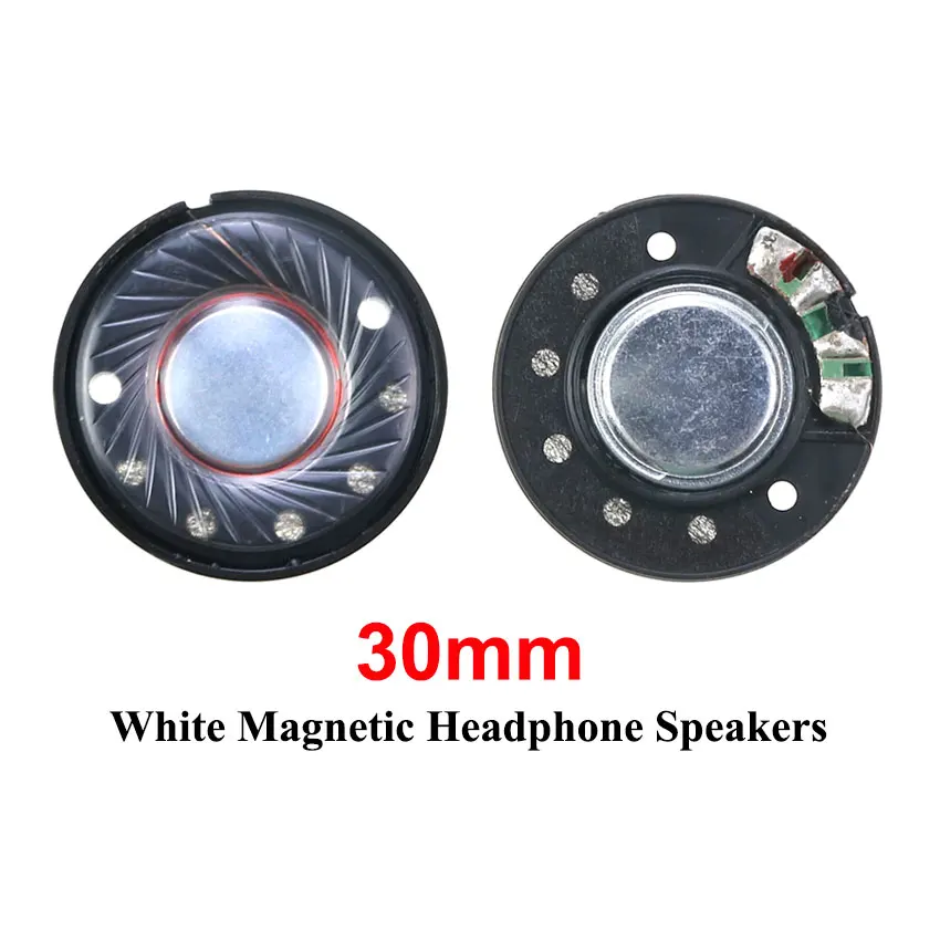 2 uds 27mm 30mm 40mm 50mm auriculares altavoz controlador Hifi Bluetooth negro/blanco magnético de alta gama auriculares Diy reparación de altavoces - imagen 5