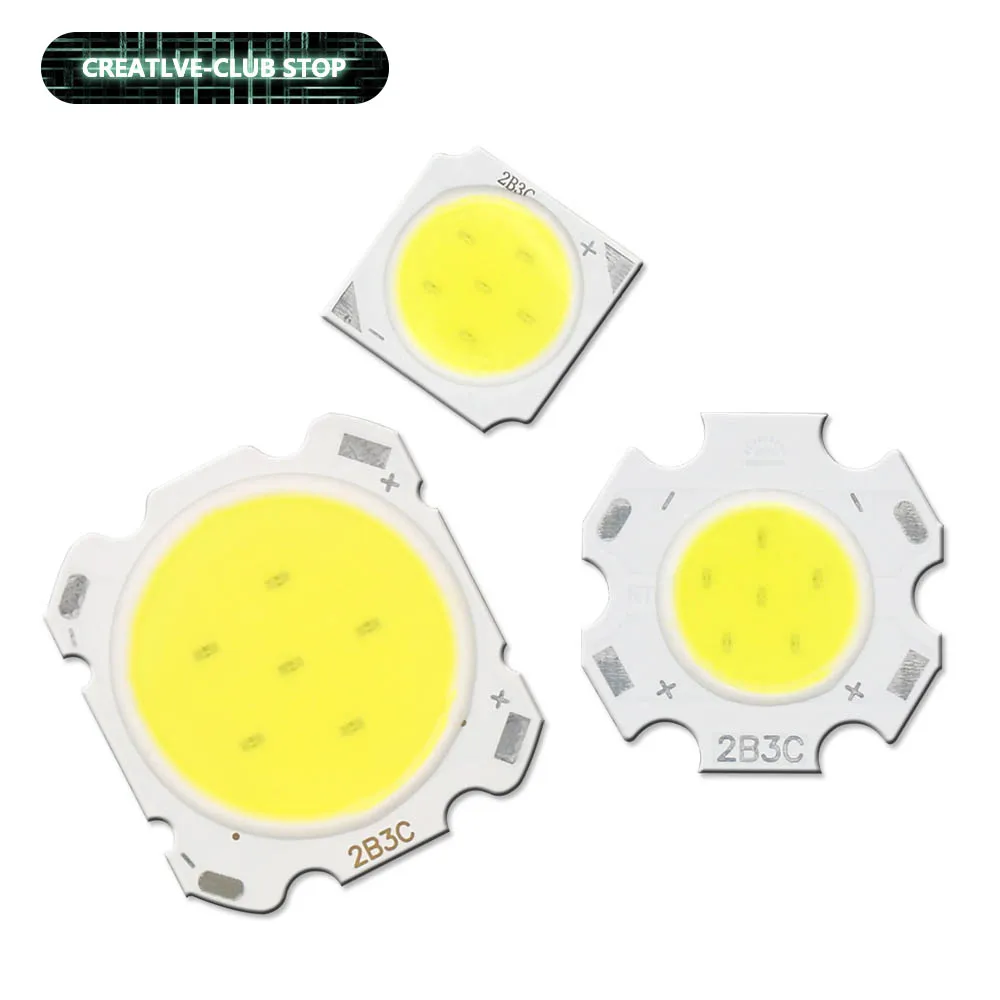 Lote de 10 Uds. De cuentas de lámpara LED COB, 3W, 5W, 7W, 10W, blanco/blanco cálido/blanco neutro, linterna, bombilla, foco DIY