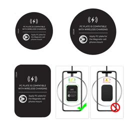 Placa Magnética Metal Universal para Cargador Inalámbrico Soporte Coche