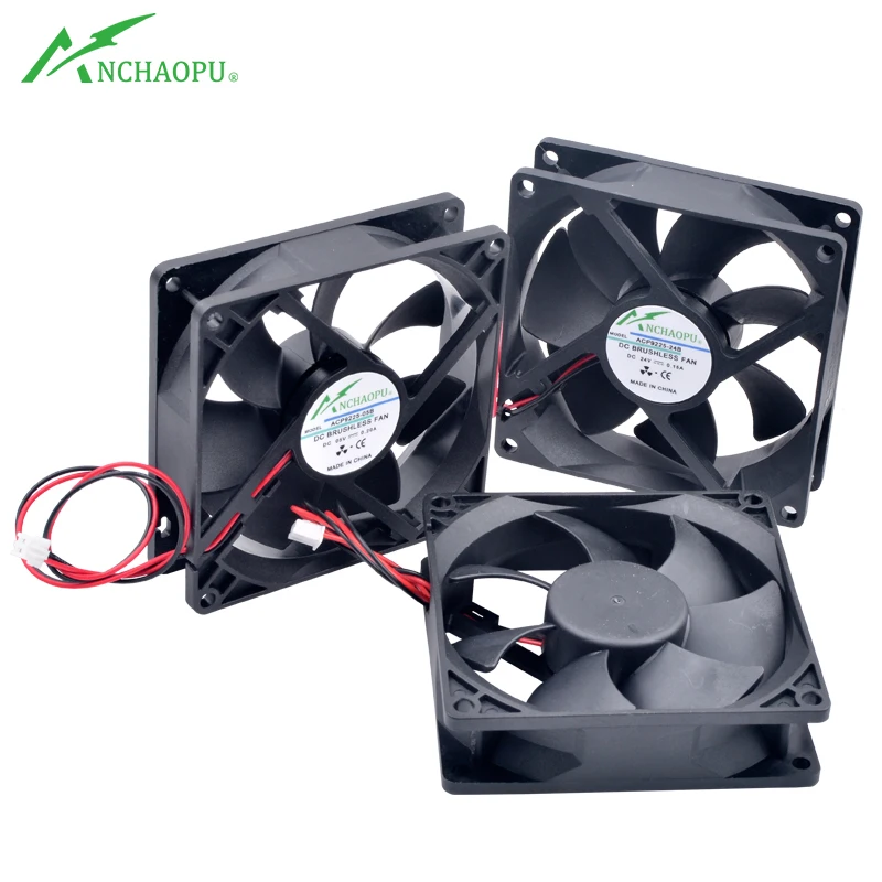 ACP9225 9cm 92mm ventilador 92x92x25mm 9025 DC5V 12V 24V 2pin ventilador de refrigeración para inversor de corriente del chasis