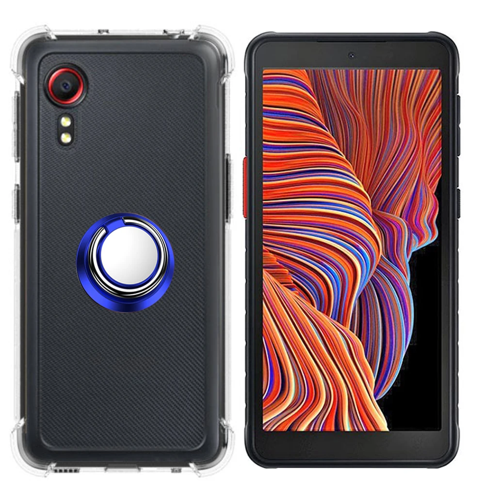 Funda transparente con soporte de anillo para Galalaxy Xcover5, funda resistente a prueba de golpes para Samsung Galaxy Xcover 6 4 5 4S Pro - imagen 3