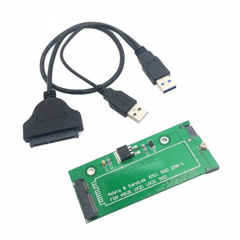 Tarjeta adaptadora SATA para ordenador portátil, conector de Cable USB 3,0, compatible con ASUS EP121, UX21, UX31, SANDISK ADATA XM11, SSD de 2,5 "y 3,5"