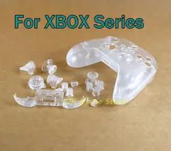 1 Juego de carcasa transparente de repuesto para controlador Xbox Series X S, carcasa transparente con juegos completos de botones