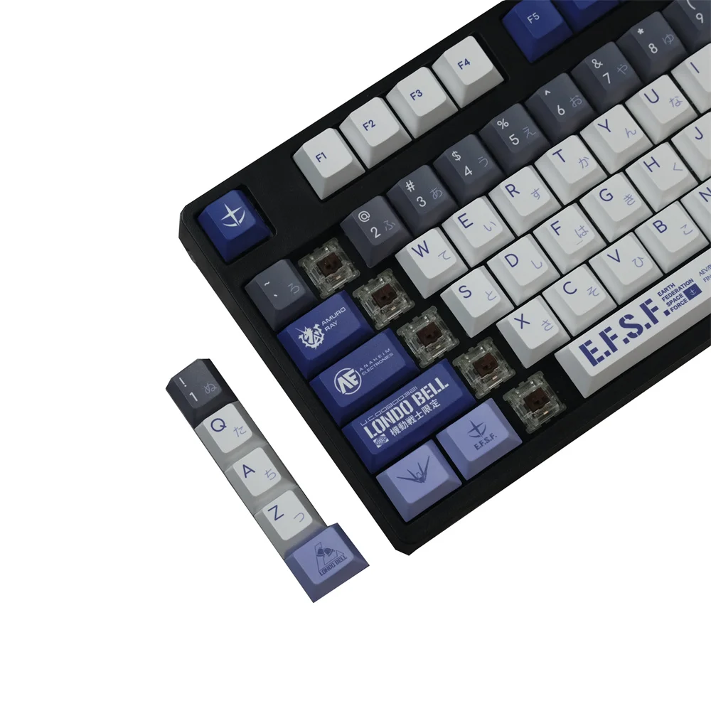136 teclas Robot PBT Keycap Cherry Profile 3U 6.25U 7U barra espaciadora 1.75U 2U cambio para teclado mecánico GH60 GK61 64 104 108 - imagen 5