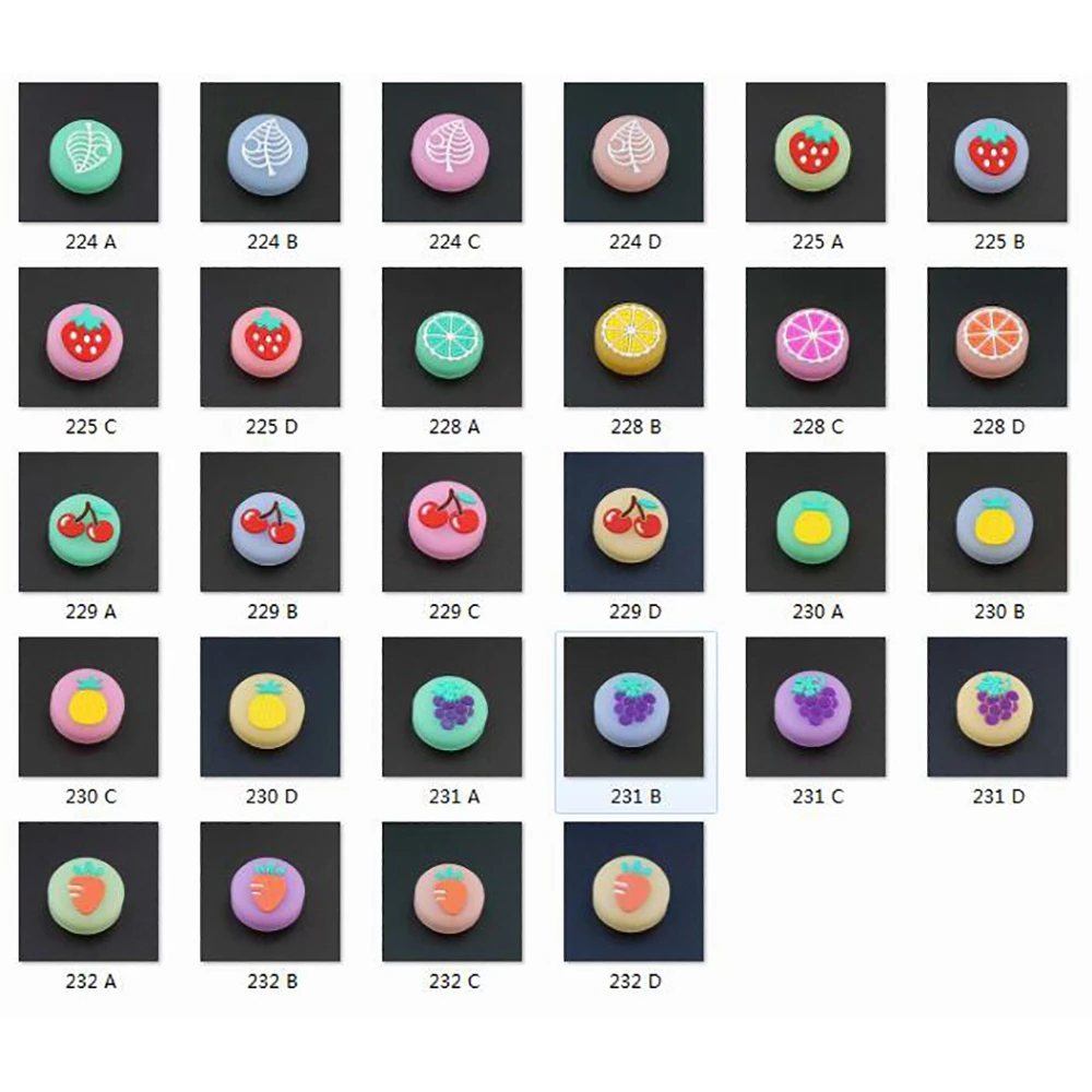 1 unidad de cereza, fresa, fruta, gelatina, tapa de agarre para pulgar, cubierta de Joystick para Nintendo Switch Lite, funda para mando Joy-con - imagen 2