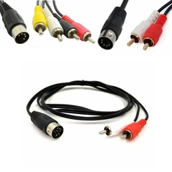 Cable Adaptador 5 Pines DIN Macho a 2 RCA + 4 RCA Audio Vídeo