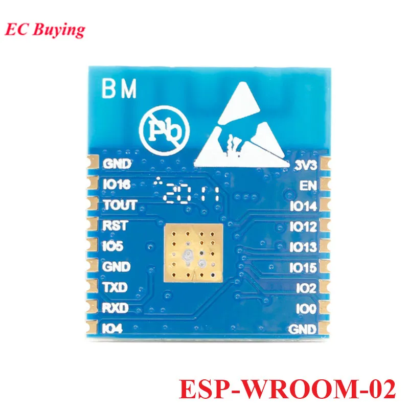 ESP-WROOM-02 ESP-WROOM-02D ESP-WROOM-02U 2MB 4MB Flash ESP8266 ESP WROOM 02 02D 02U WiFi MCU módulo inalámbrico ESP8266EX - imagen 5