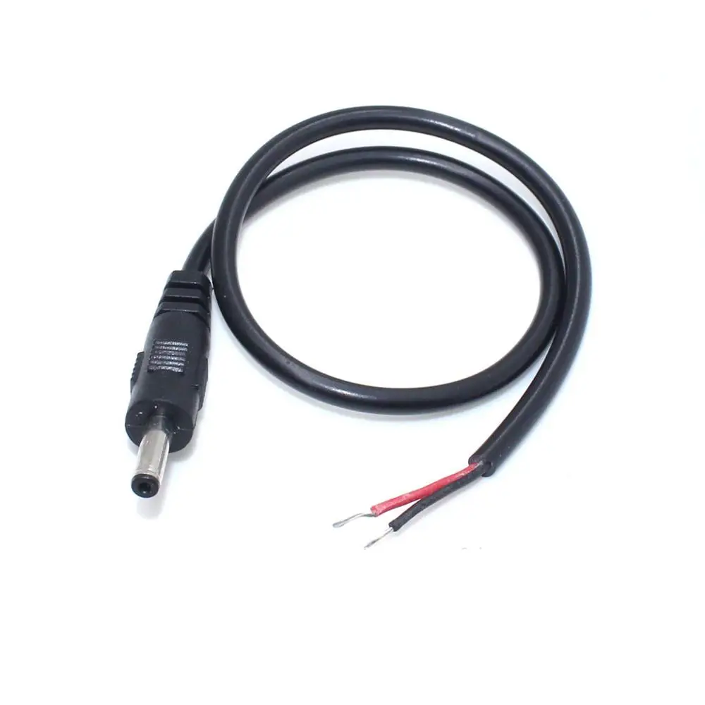 Cable de alimentación de enchufe Jack DC 3,5x1,35mm, adaptador hembra/macho DC de 3,5x1,35mm, pelado para LED/monitoreo de 30CM, 10 unidades por lote - imagen 3