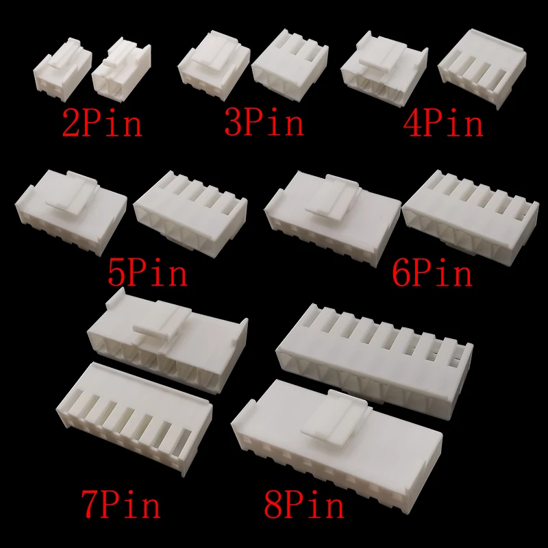 20 piezas VH 3,96 3,96mm paso 2/3/4/5/6/7/8Pin carcasa conector hembra - imagen 5