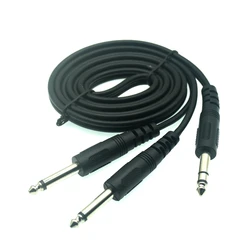 Cable Audio TRS 6,35mm a 1/4" macho estéreo – Adaptador Y doble