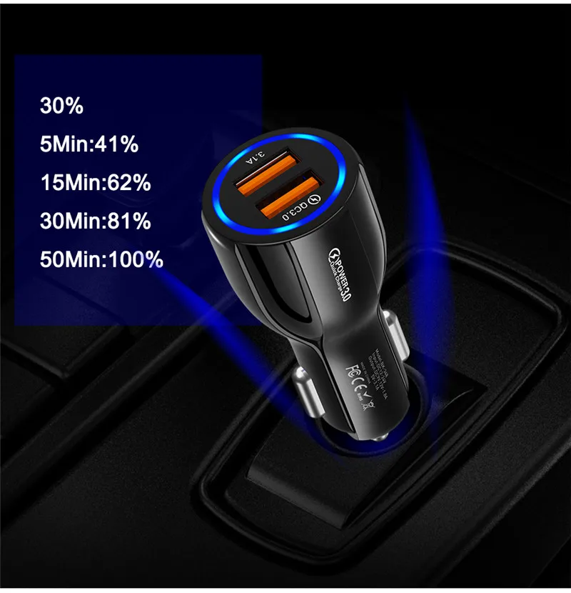 Cargador USB Coche USLION - Sistema de protección integrado