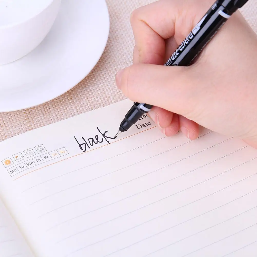 Rotuladores permanentes de doble punta, marcadores de doble punta, resistentes al agua, para dibujo, pintura, bocetos, suministros de papelería para la escuela y la Oficina - imagen 4