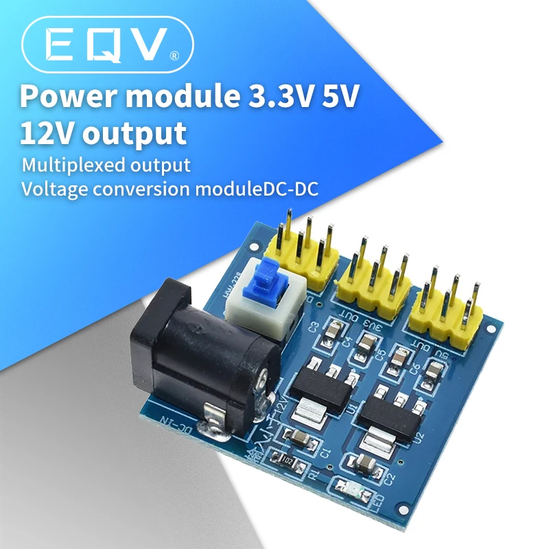 DC-DC de conversión de voltaje de salida múltiple, módulo de potencia de 3,3 V, 5V, 12V, 12V a 3,3 V