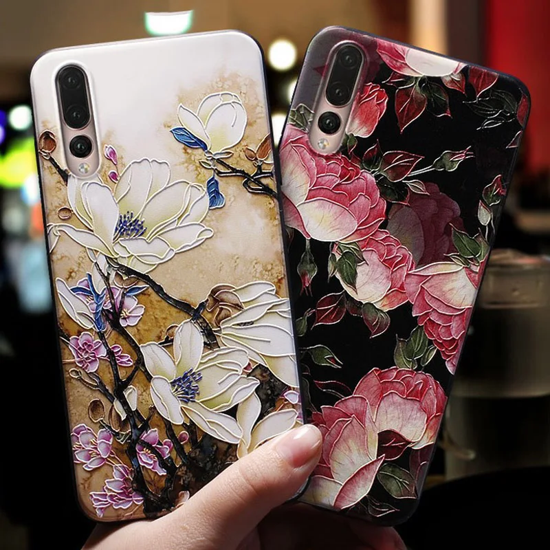 Funda trasera con relieve 3D para teléfono, carcasa con relieve de flores en relieve para modelo 1S, 1B, 1A, 2020, 3X, 1V, 3L, 3V, 2020 - imagen 4