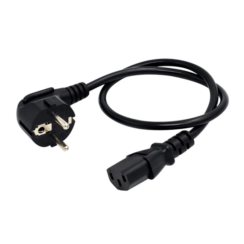 Cables de línea de alimentación redondos IEC320 C13 a europeos de 2 pines, Cable corto de alimentación Schuko CEE7/7 IEC320 C14 VDE Cable de alimentación 1,2 m 1,8 m 30cm - imagen 5