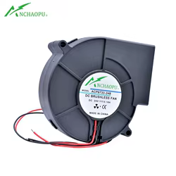 Ventilador centrífugo 97mm DC 12V/24V rodamientos dobles 3500RPM