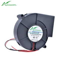 Ventilador centrífugo 97mm DC 12V/24V rodamientos dobles 3500RPM