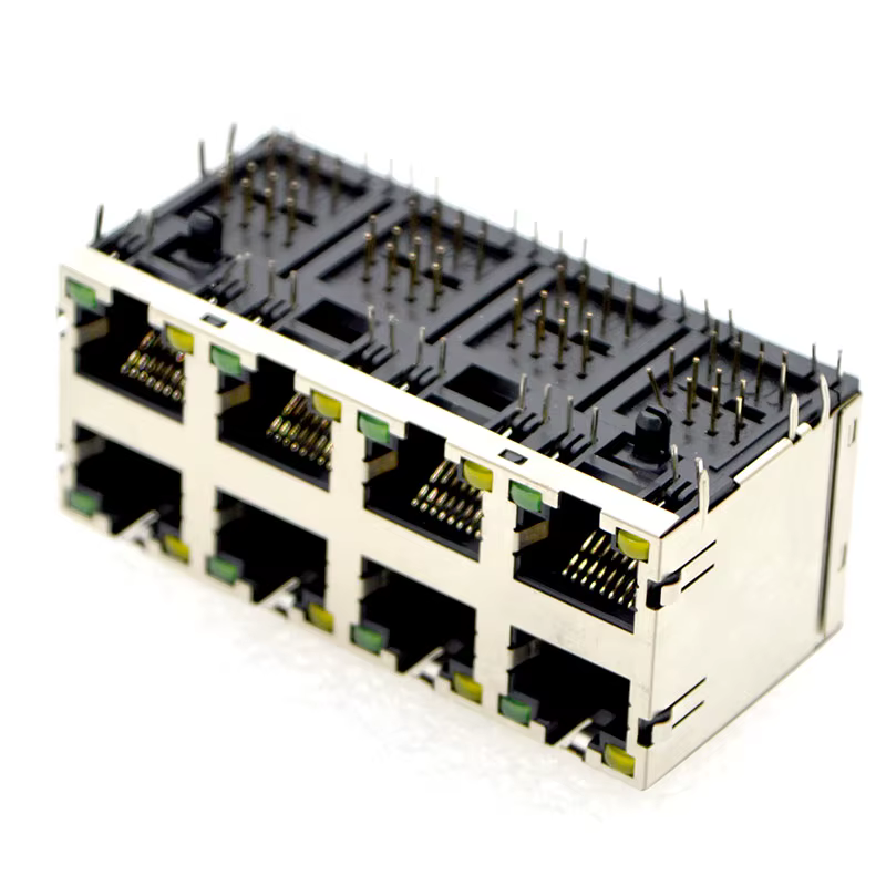 Keystone Jack RJ45 Cat6A LED – Conector Ethernet Blindado - imagen 2