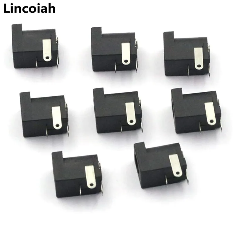 Conector DC-005 Barril 5,5mm Montaje PCB Ángulo Recto Negro - imagen 4