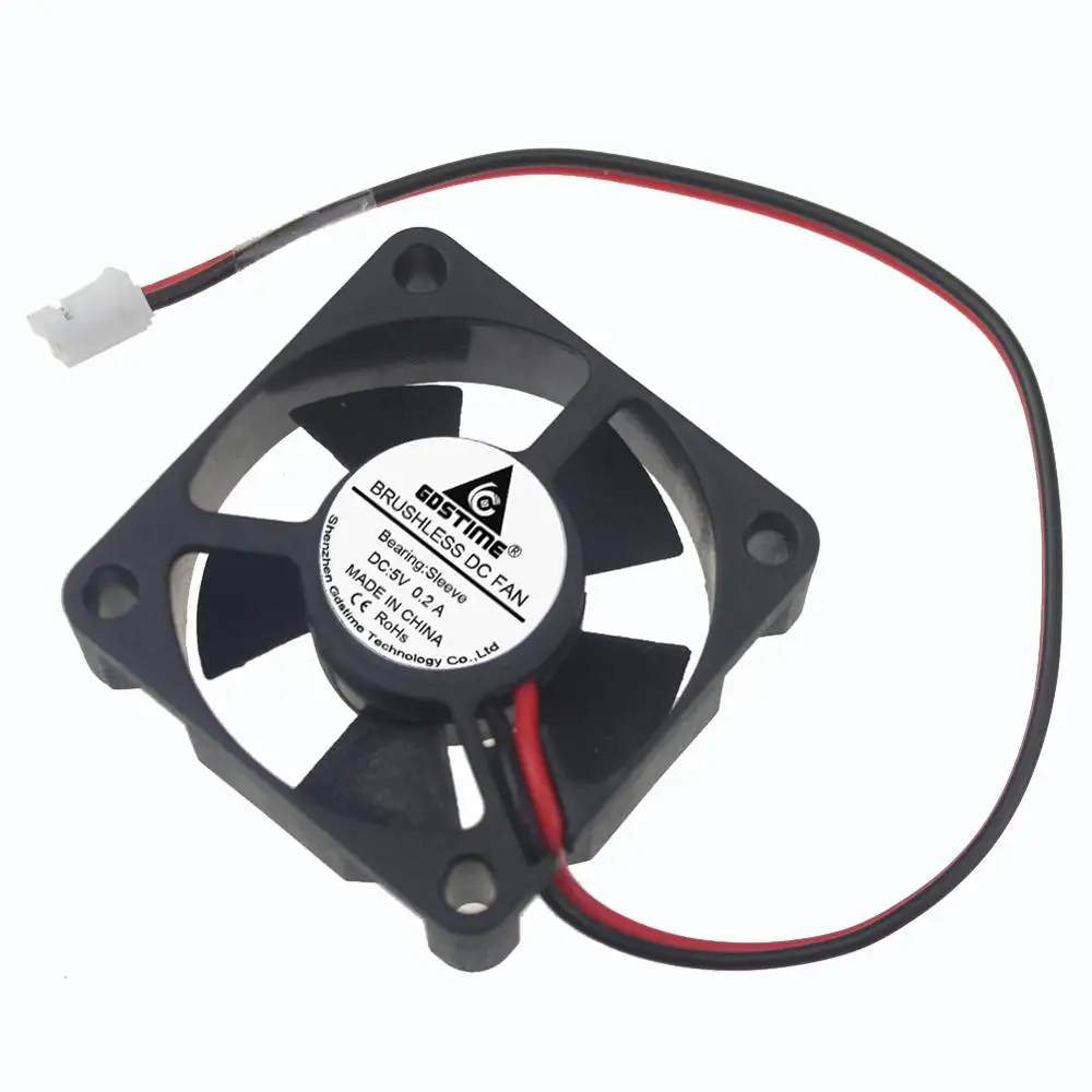 Gdstime-Motor silencioso sin escobillas para refrigeración, miniventilador axial de 5 V, 35x35mm, 2,0, 35mm x 10mm, 5 voltios, 2 pines, 3510, 10 Uds. - imagen 4