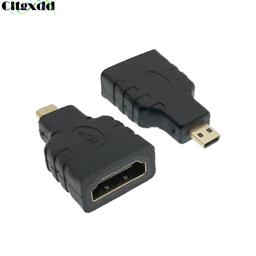 Cltgxdd-convertidor Micro HDMI macho A HDMI hembra, Adaptador tipo D A, conector HDMI para TV HD, cámara, teléfono móvil, MP4, 1 ud.