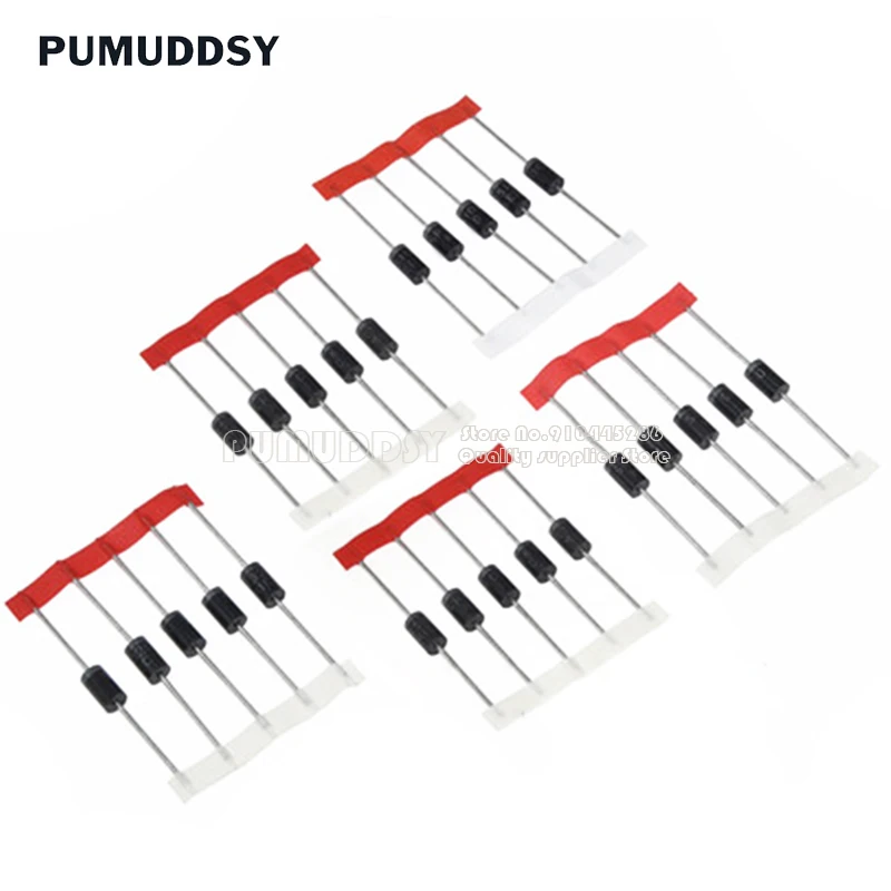 20 piezas diodo rectificador Schottky SR240 SR260 SR360 SR540 SR560 SR2100 SR3100 SR3200 SR5100 SR5150 SR5200 DO-41 DO-27 PUMUDDSY - imagen 2