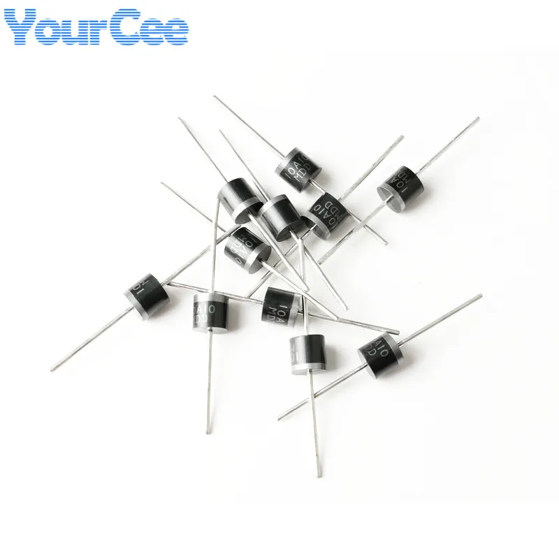 10 Uds 10A10 6A10 diodo rectificador 1000V rectificadores diodo rectificador 10A 1000V 1N5399 1N5404 1N5408 1N5819 FR107 FR157 FR207 HER104 - imagen 2