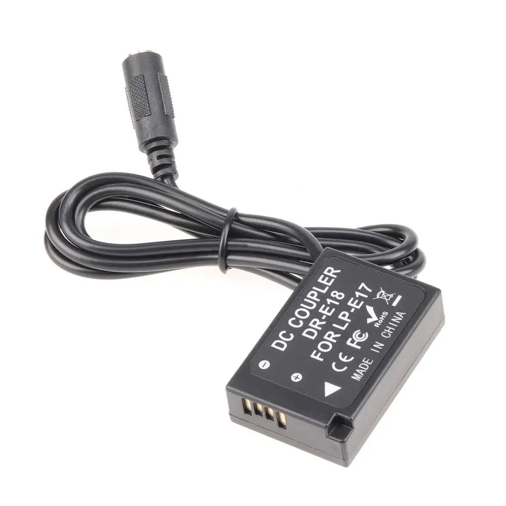 Placa de batería simulada LP-E17, acoplador de CC, Cable USB de 5V 2A para Canon RP 77D 200D 750D 760D 800D - imagen 4