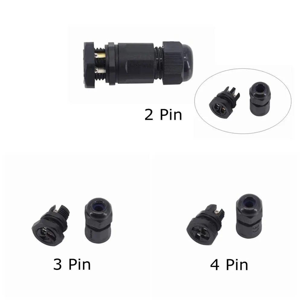 Conector impermeable M16 para exteriores, enchufe IP68 de 2/3/4 pines, conectores de Cable de alimentación tipo tornillo eléctrico, 380V, 15A, 2-8,5mm