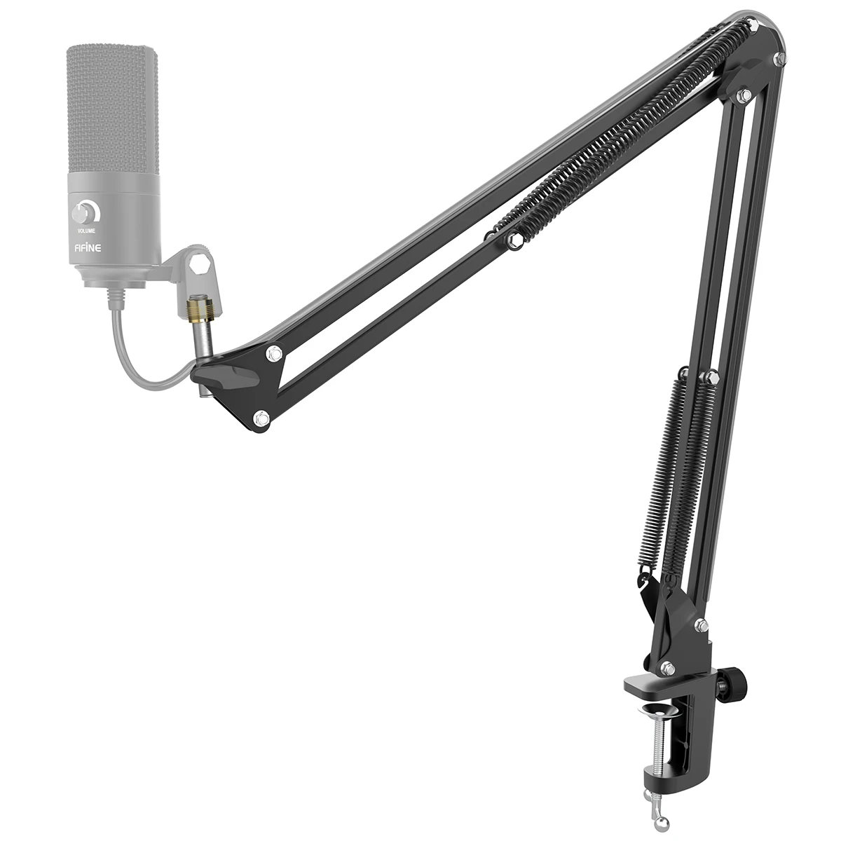 FIFINE Soporte de brazo de tijera con brazo de suspensión de micrófono ajustable para K688 K669 K670 K658 K678 K690, Ampligame A6V A8 - imagen 5