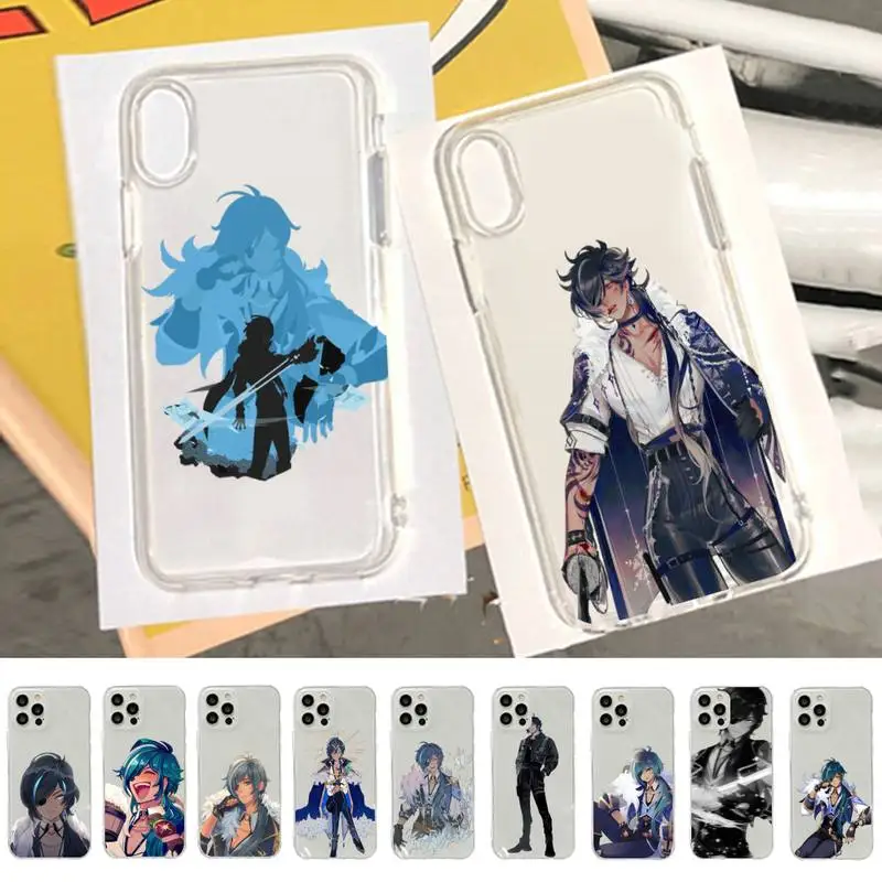 Funda de impacto Kaeya Genshin para iPhone, 11, 12, 13, mini pro, XS MAX, 8, 7, 6, 6S Plus, X, 5S, SE, 2020, XR