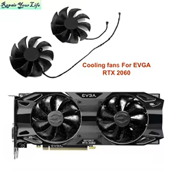 Ventiladores de tarjetas gráficas VGA para EVGA GeForce RTX 2060 XC Ultra Gaming 6GB GDDR6 Dual HDB 06G-P4-2166-KB PLA09215S12H PLD09220S12HS
