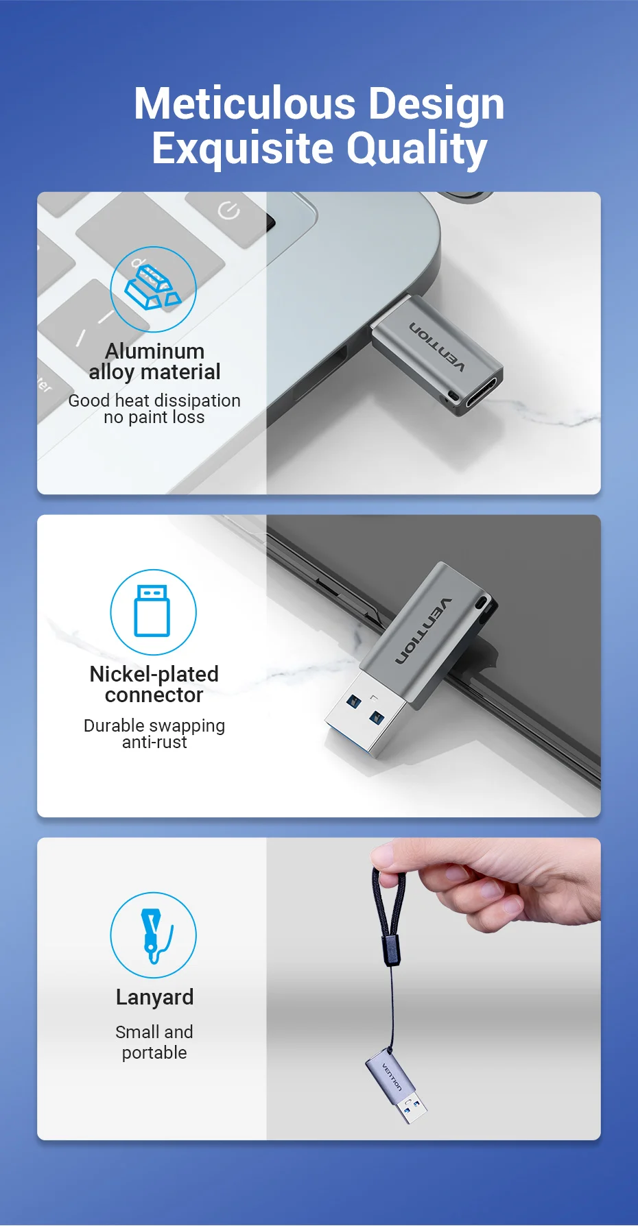 Adaptador Vention - Seguridad y protección