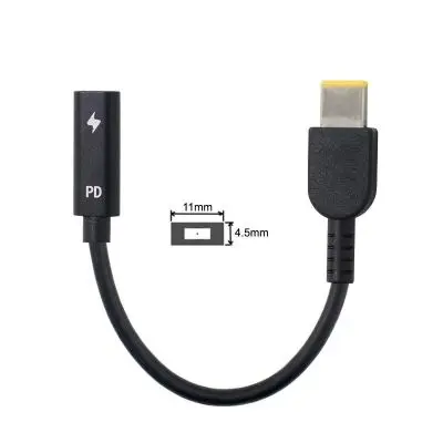 Adaptador de corriente para cargador de ordenador portátil, convertidor USB 3,1 tipo C hembra a 4,0x1,35, 5,5x2,5, 4,5x3,0, 1,7mm x 4,0, Conector de enchufe Dc - imagen 3