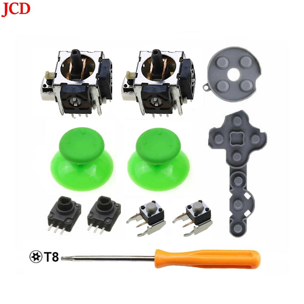 JCD 11 en 1 para Microsoft Xbox 360 controlador potenciómetros de Sensor de palo analógico + empuñaduras de pulgar LT RT botones de interruptor de disparo - imagen 3
