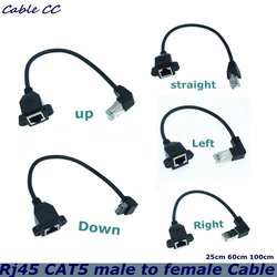 Cable Ethernet 90 grados RJ45 macho a hembra - Cat5 FTP/STP UTP