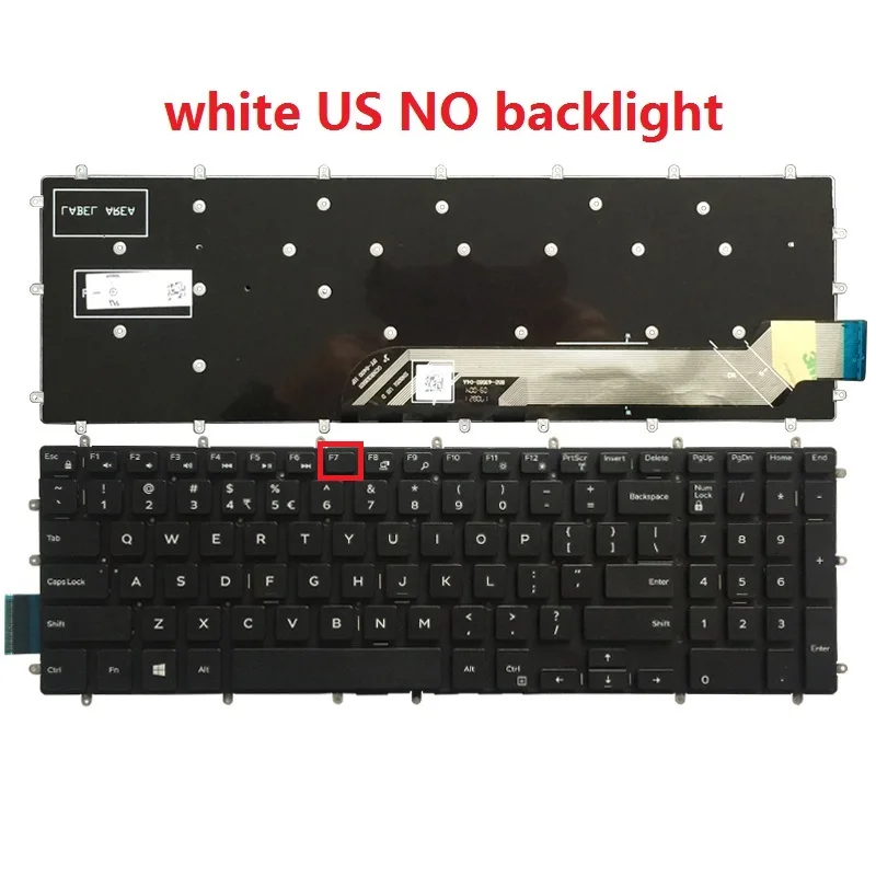 Teclado de portátil para Dell Inspiron G3 15 3579 3779 G5 15 5587 G7 15 7588 azul/rojo/blanco, nuevo, EE. UU. - imagen 5