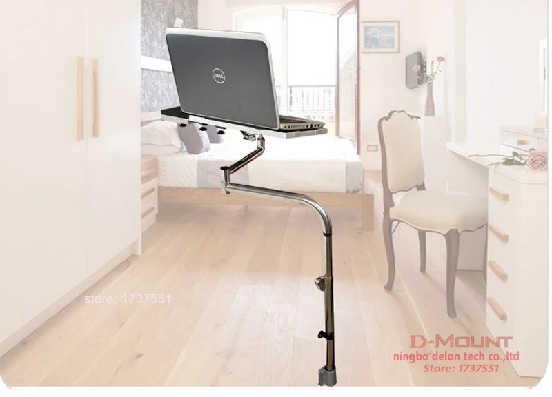 Soporte para ordenador portátil OK070, mesita de noche, sofá ajustable móvil, soporte para ordenador, soporte para monitor, soporte para teclado, mesa giratoria para ordenador portátil, bandeja para ratón - imagen 2