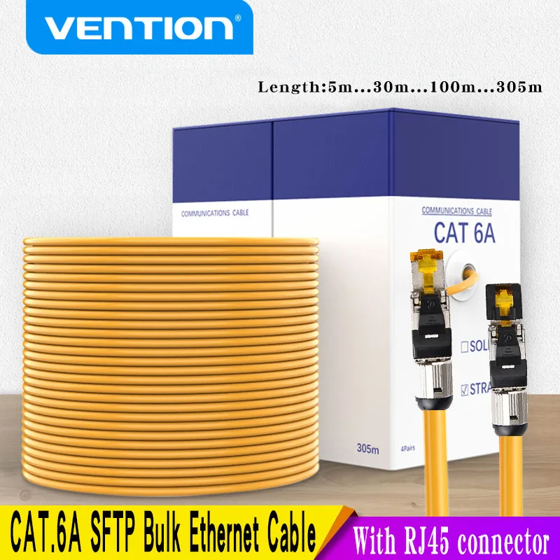 Cable Ethernet RJ45 Cat6A SFTP doble blindaje Gigabit