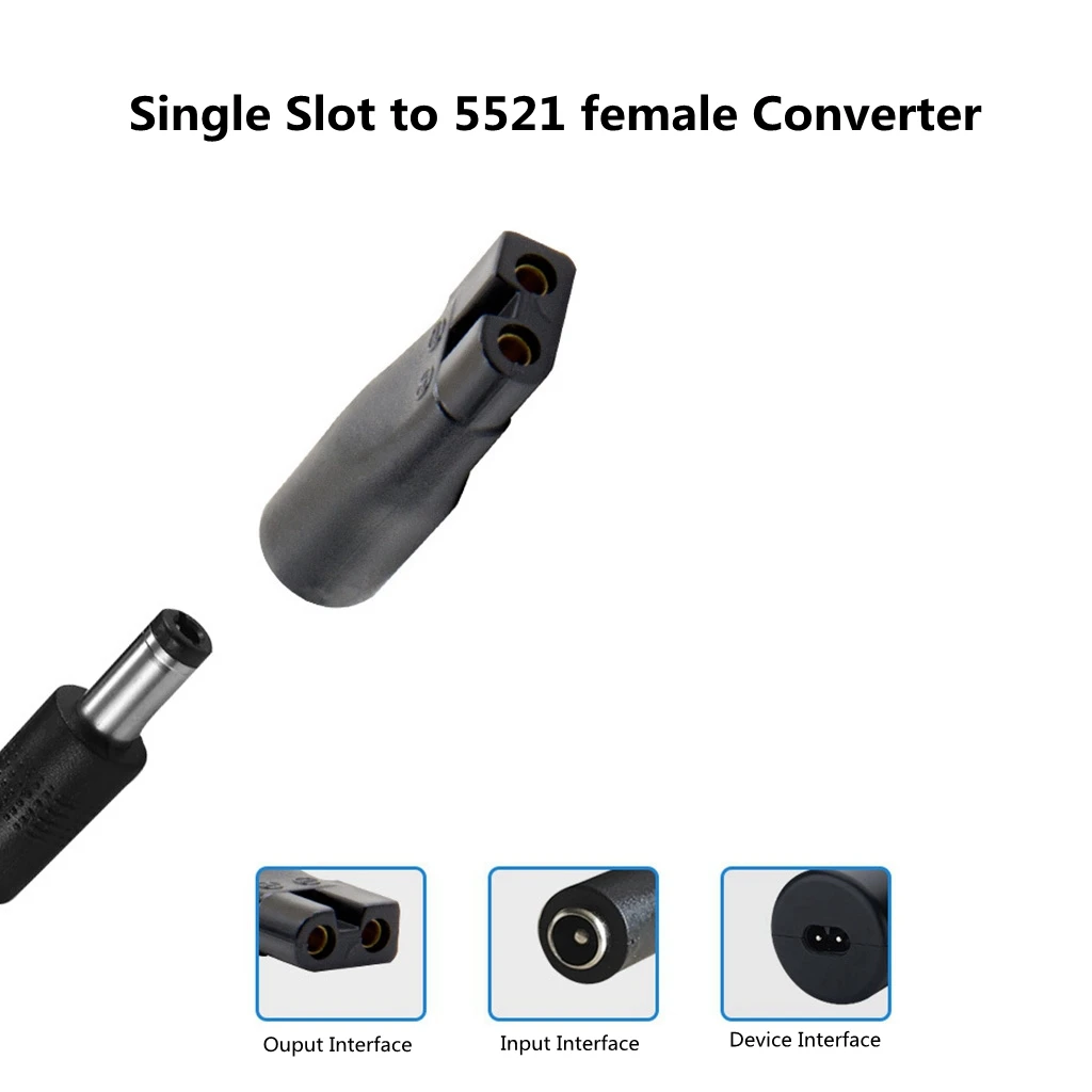 Nuevo convertidor DC para afeitadora cortadora de pelo DC5.5 * 2,1mm macho a cola C8 hembra fuente de alimentación interfaz de conversión adaptador de enchufe