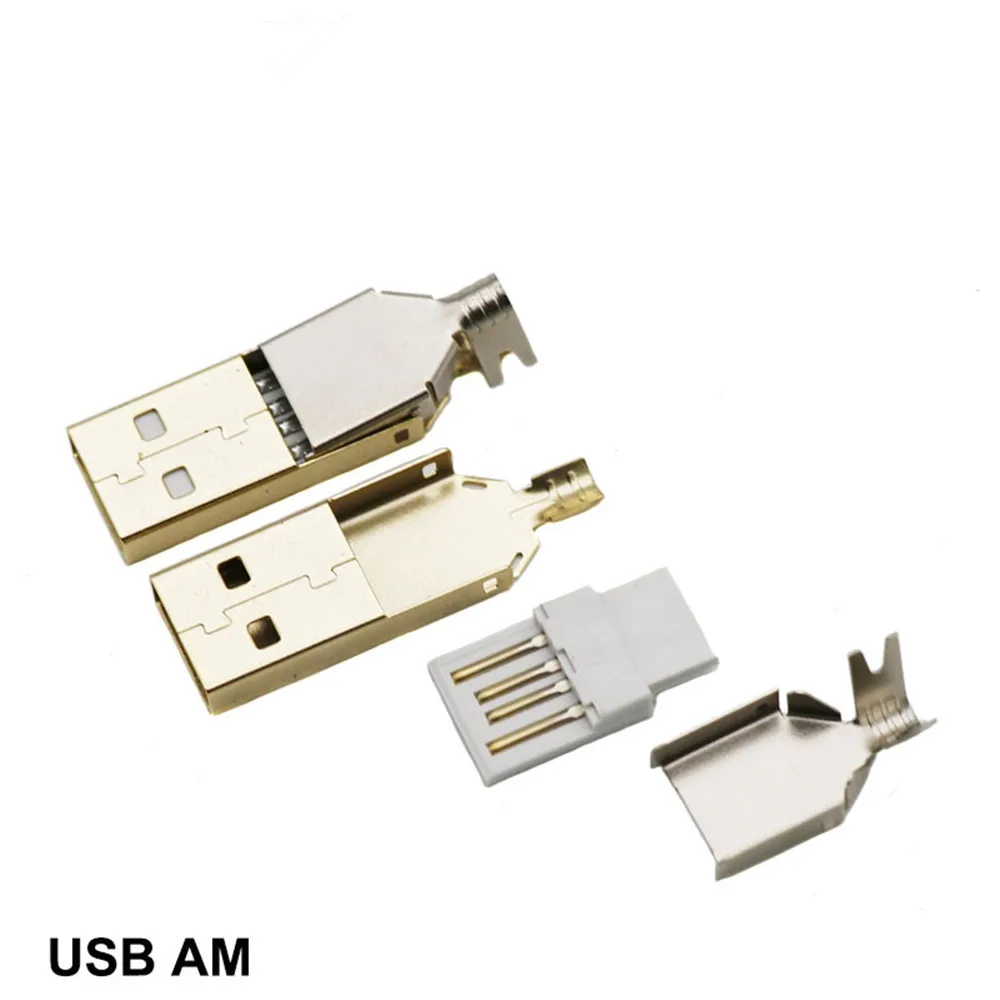 Puerto de enchufe chapado en oro para teclado, micro Mini 5P, USB 2,0, AM, USB C, tipo C, Cable de carga - imagen 4