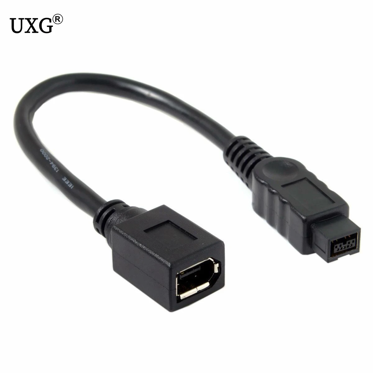 20cm negro IEEE 1394 6Pin hembra a 1394b 9Pin hembra FireWire 400 a 800 Cable adaptador para conectar a una computadora cámara digital - imagen 2