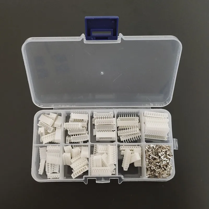50 juegos de conectores de cable de ángulo recto, 6p, 7p, 8p, 9p, 10 pines, Terminal de paso de 2,0mm/carcasa/conector de cabezal de Pin, adaptador, Kits de PH