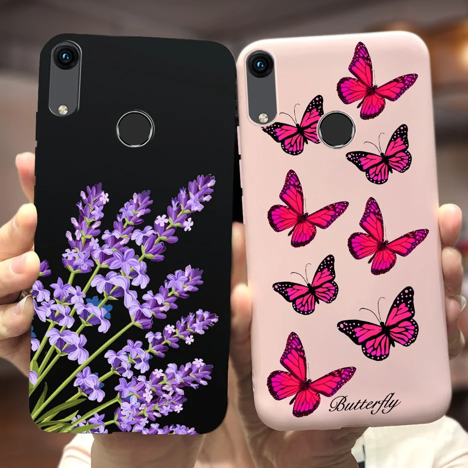 Funda protectora de silicona suave para teléfono Huawei, carcasa con dibujos de flores para Huawei Y6s 2019, Honor 8A, 2019 - imagen 2