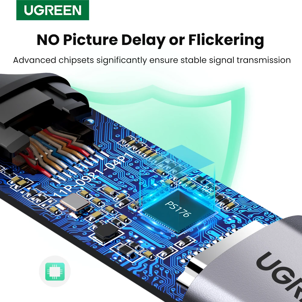 UGREEN Cable USB tipo C a HDMI 4K USB C adaptador HDMI para iPhone 15 PC Xiaomi MacBook Pro Air iPad Pro Samsung Galaxy Cable HDMI - imagen 5