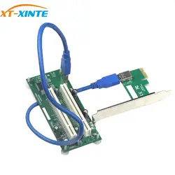Tarjeta adaptadora PCI Express de escritorio PCI-e a PCI Dual, ranura PCIE PCI, tarjeta elevadora de expansión USB 3,0, convertidor de tarjetas adicionales