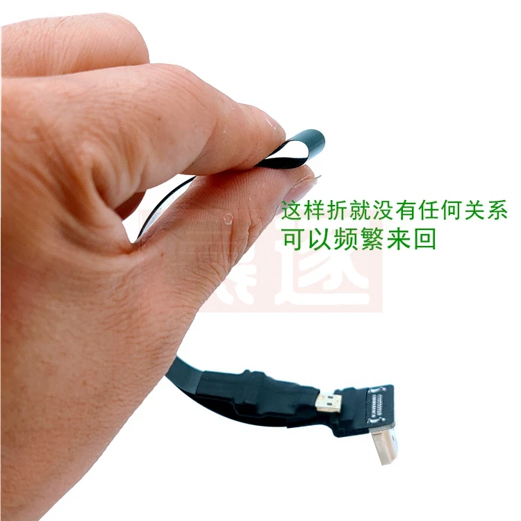 Banda Flache FPV de 10CM-1M HDMI-Kompatibel Stecker Flexible Kabel Raspberry Pi 4 Micro HDMI zu HD/Mini HD 90 grados FFC 20 pines - imagen 5