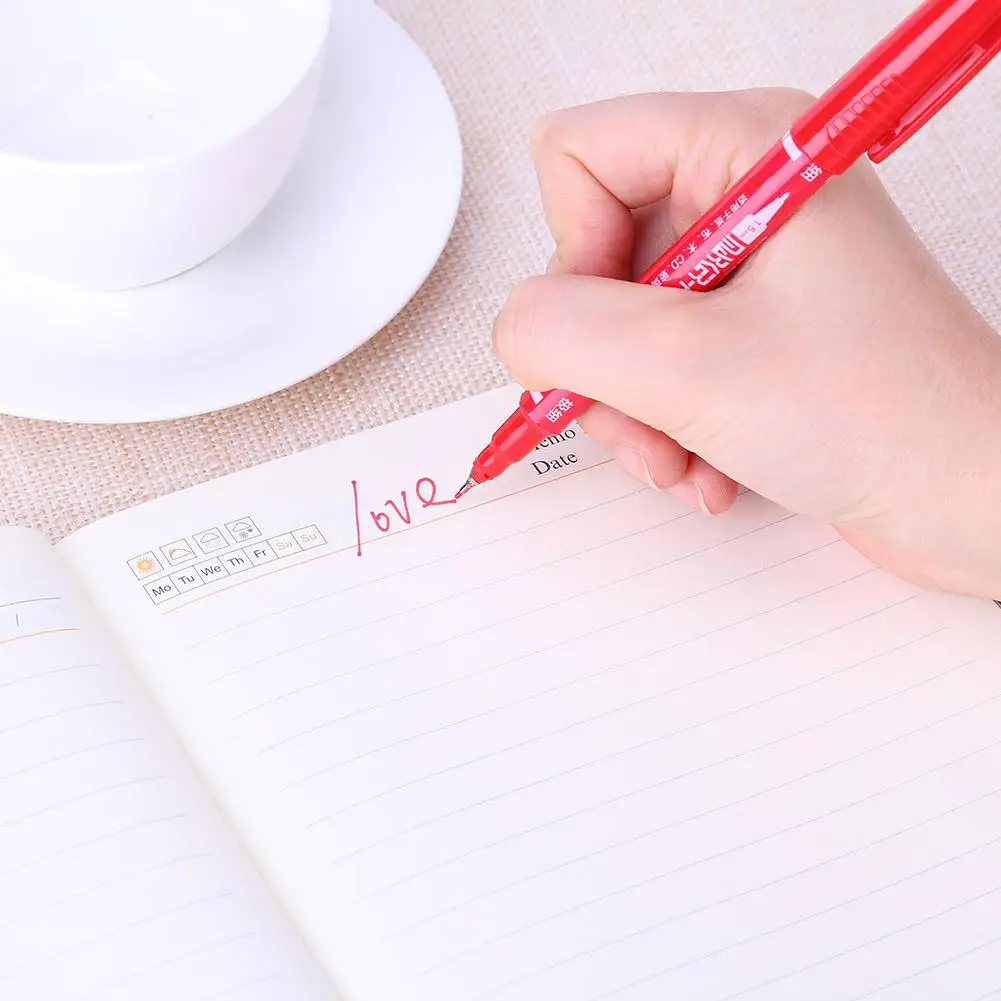 Rotuladores permanentes de doble punta, marcadores de doble punta, resistentes al agua, para dibujo, pintura, bocetos, suministros de papelería para la escuela y la Oficina - imagen 3