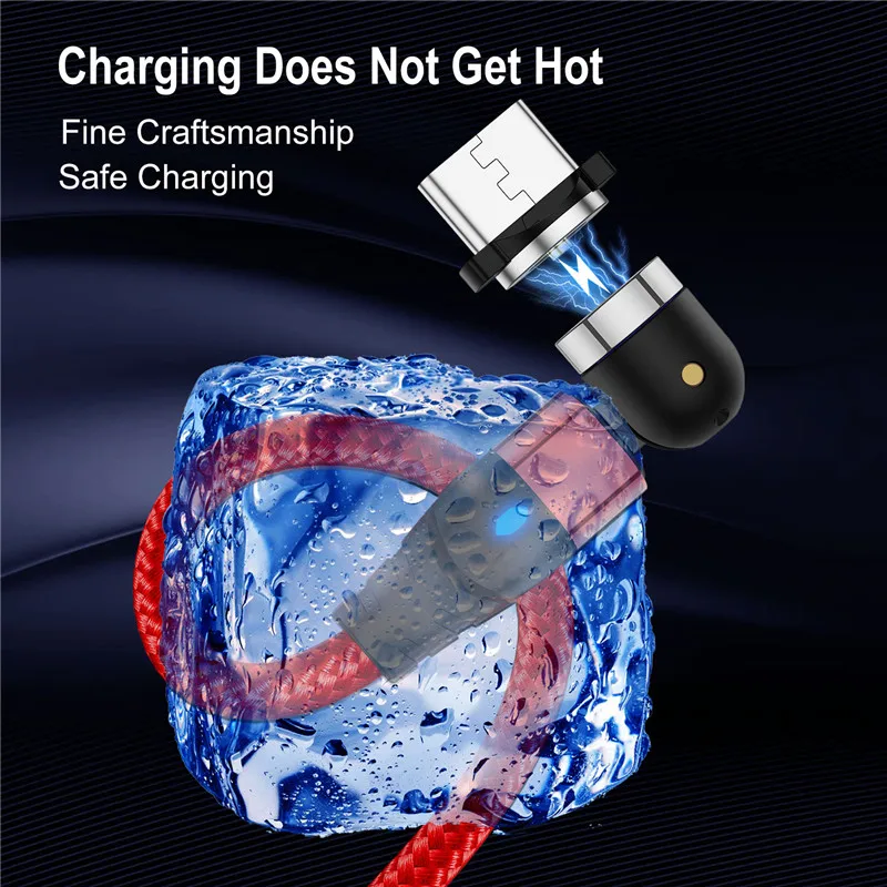 Cable USB magnético LED 540 de carga rápida, Cable USB tipo C, Micro cargador magnético para iPhone 14, Xiaomi oppo mi, Samsung y Huawei - imagen 5