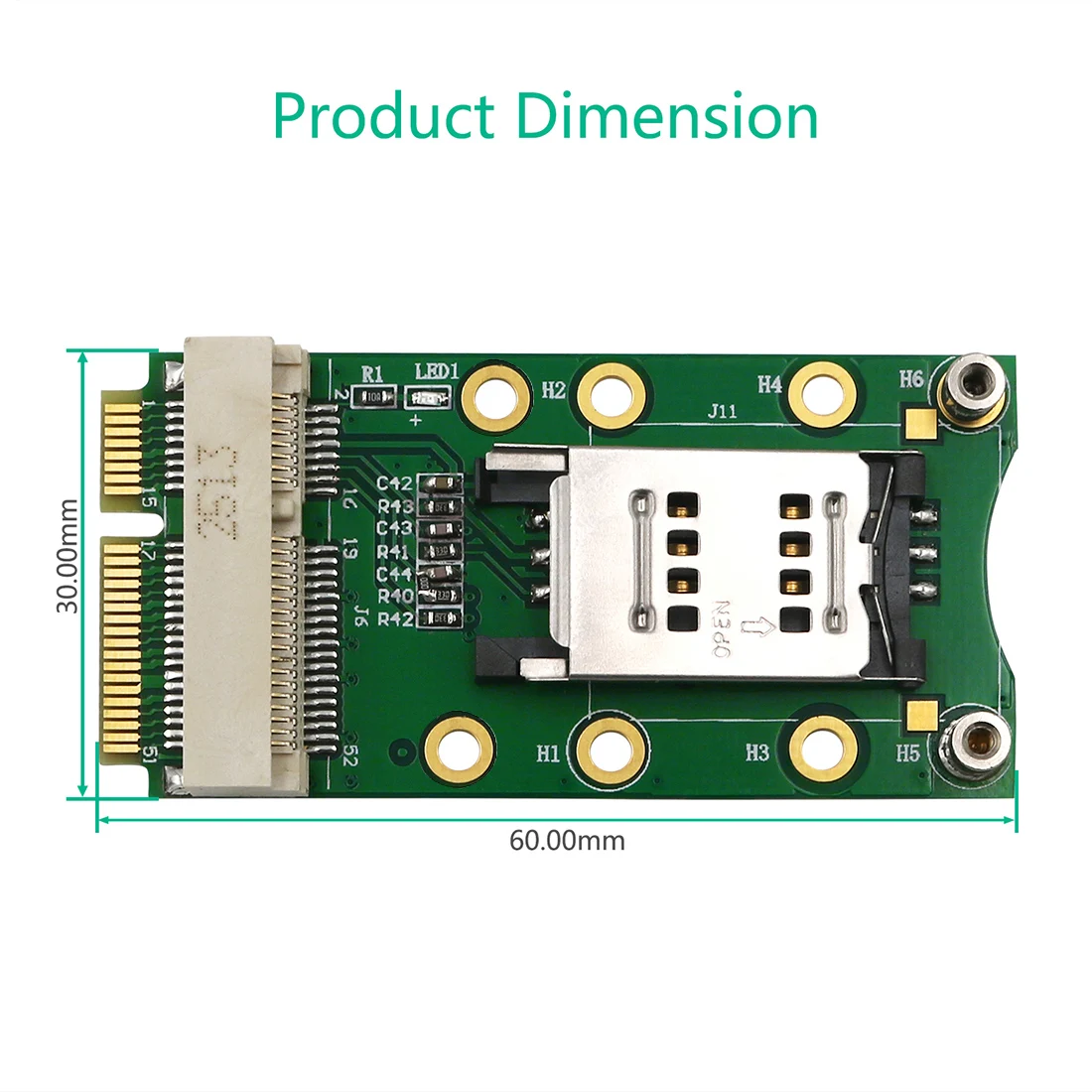 Mini tarjeta adaptadora PCI-E mPCIe con ranura para tarjeta SIM para módulo 3G 4G extensión de ranura para tarjeta USIM/WWAN LTE/tarjeta GPS portátil de escritorio - imagen 5